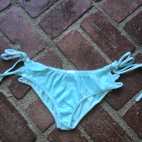 Terrycloth blue bathing suit bottoms S/M, new. - Picture 1 of 8
